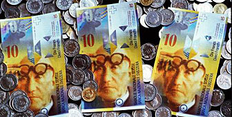 Billetes y monedas suizos