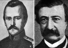 Portrait de deux conseillers fédéraux du 19e siècle