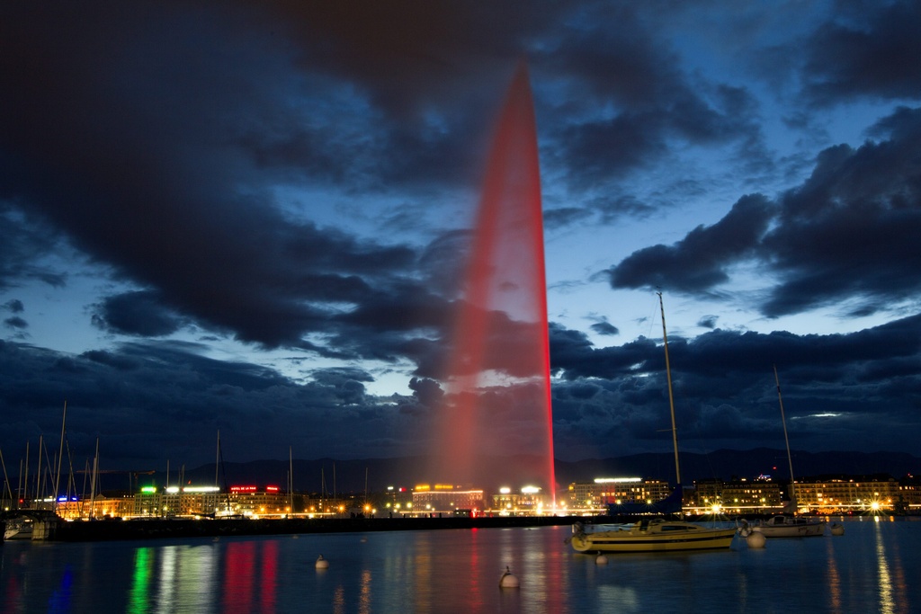 Jet d Eau, das Wahrzeichen Genfs