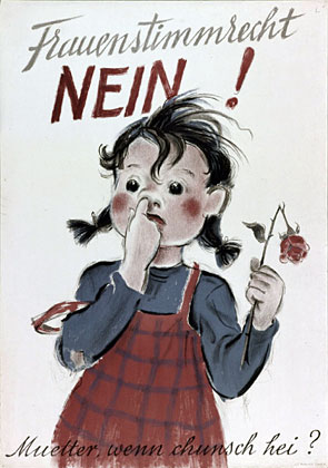 Plakat von Mädchen, welches in der Nase bohrt