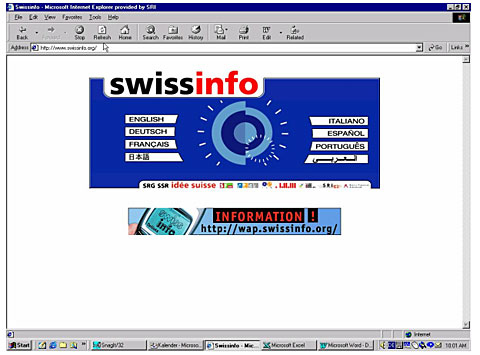 swissinfo front 2001