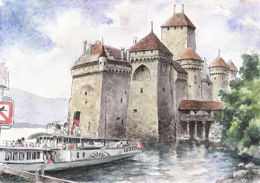 西庸城堡(Château de Chillon),也被称为“石墉城堡”