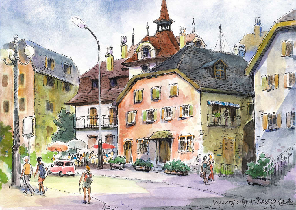 瓦莱州小城Vouvry