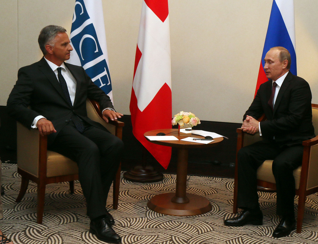 Putin and Burkhalter meeting