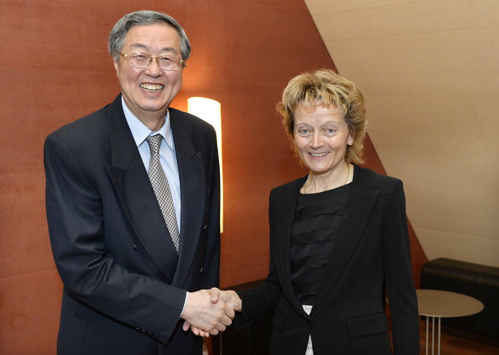 Central banker Zhou and Finance Minister Widmer-Schlumpf