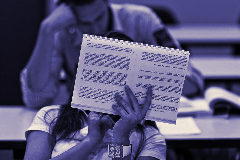 Student reading