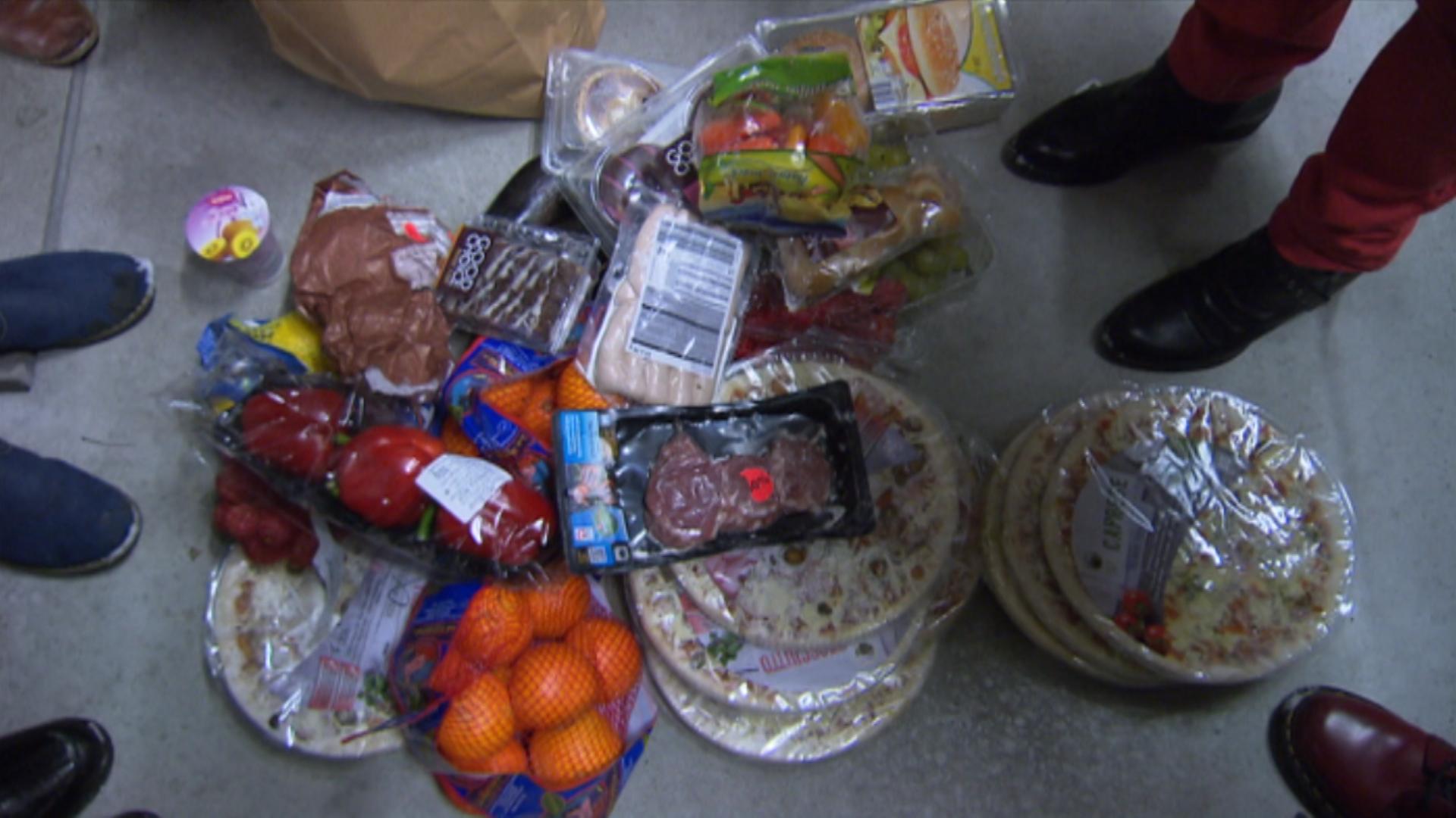 Food that were collected by the dumpster divers