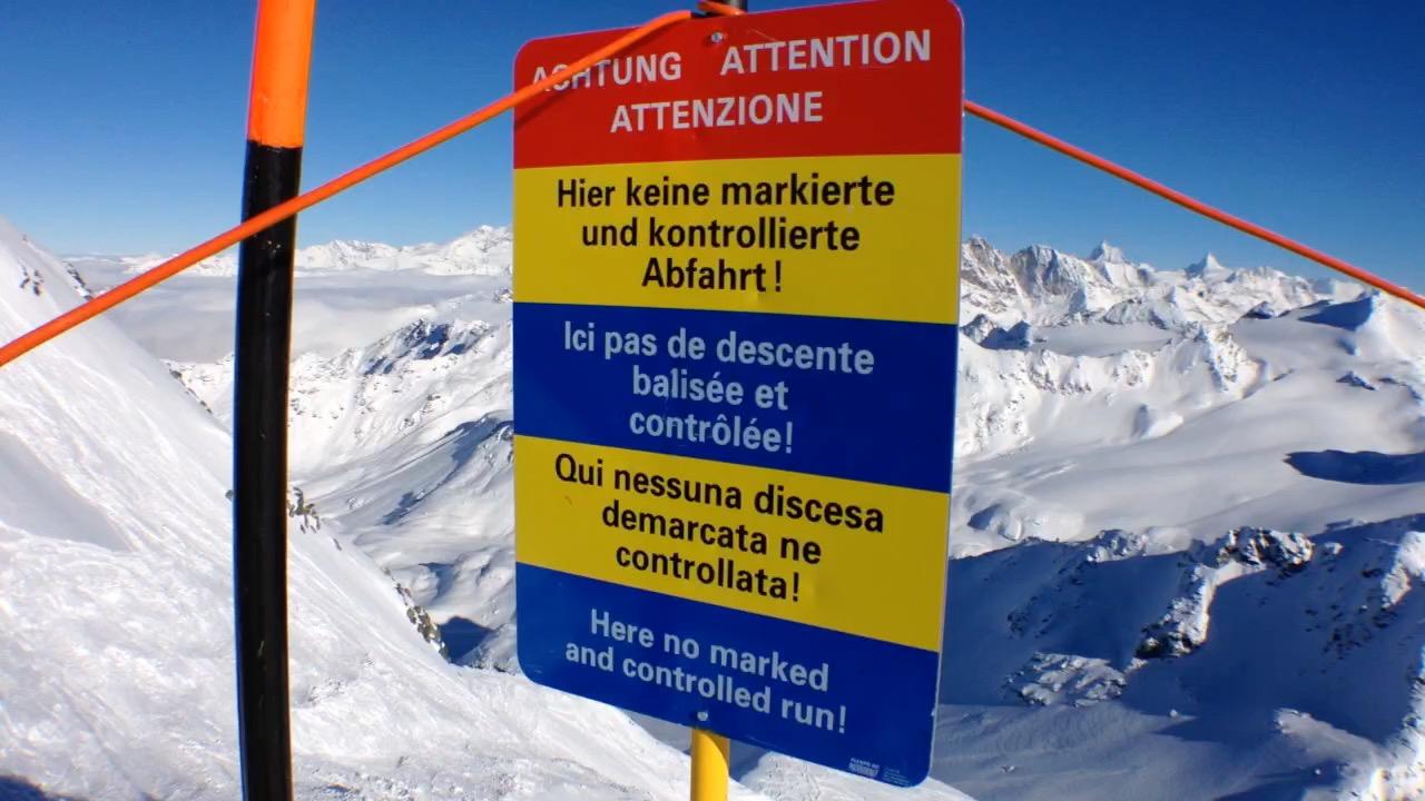 Verbier avalanche skiing