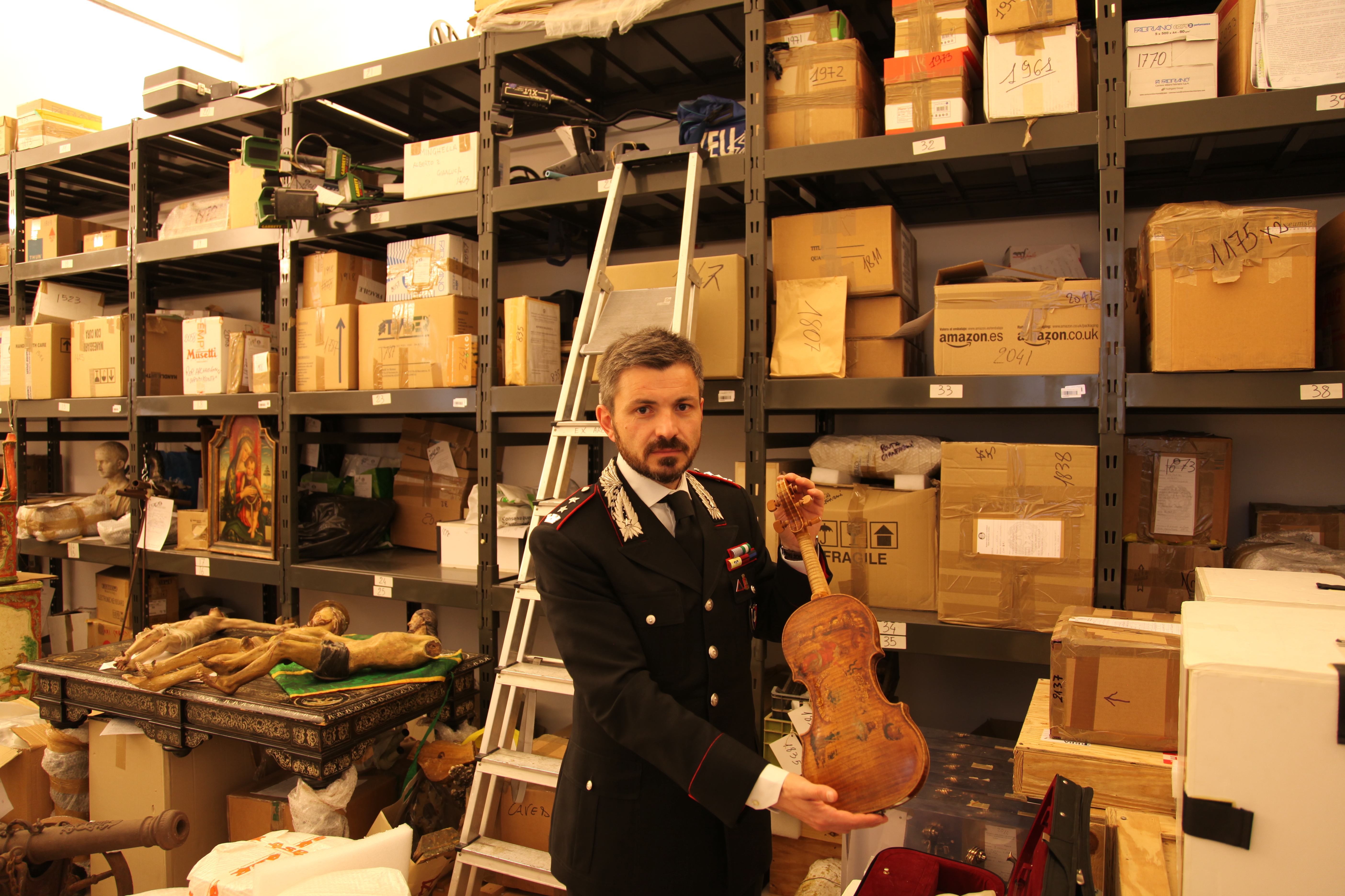 Il caveau dei Carabinieri dell arte, fotografato nel 2015.