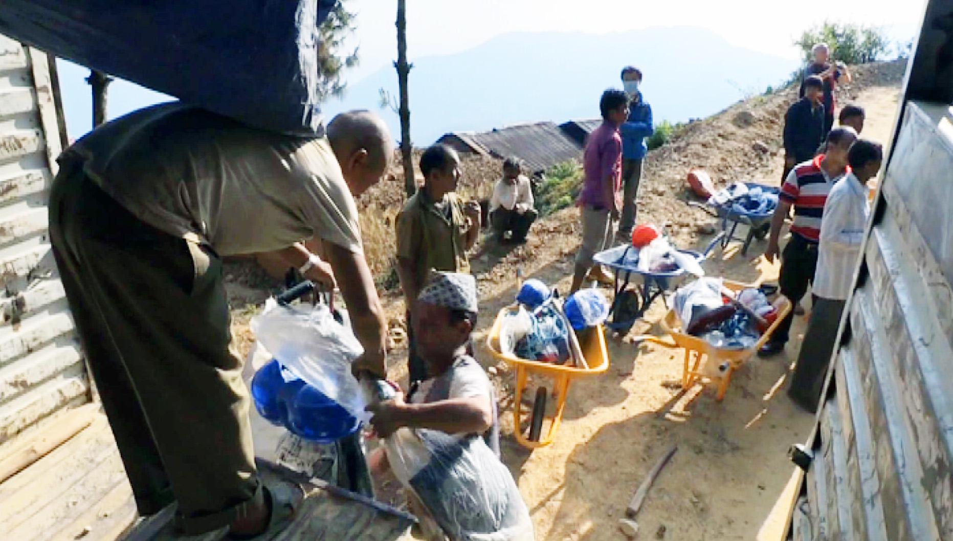 On the ground aid in Nepal