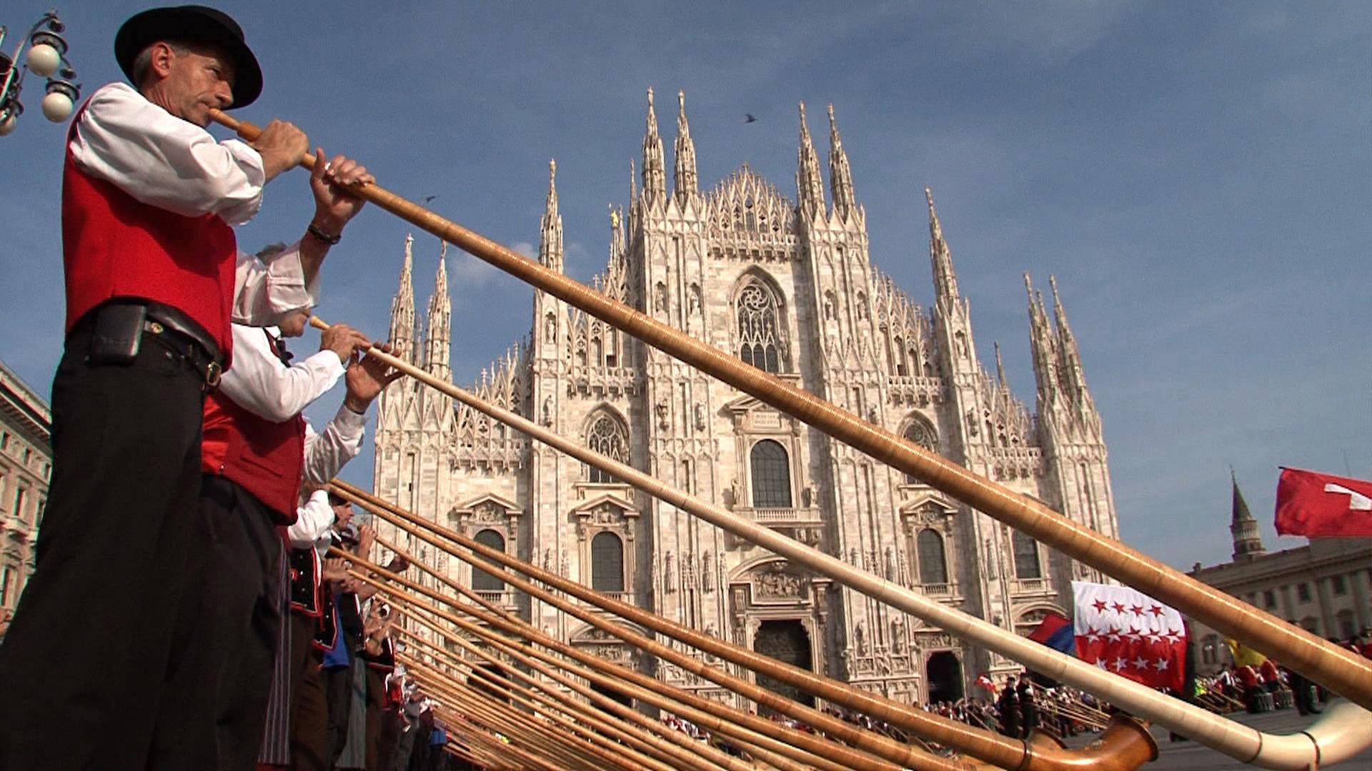 Alphorn concert in Milan