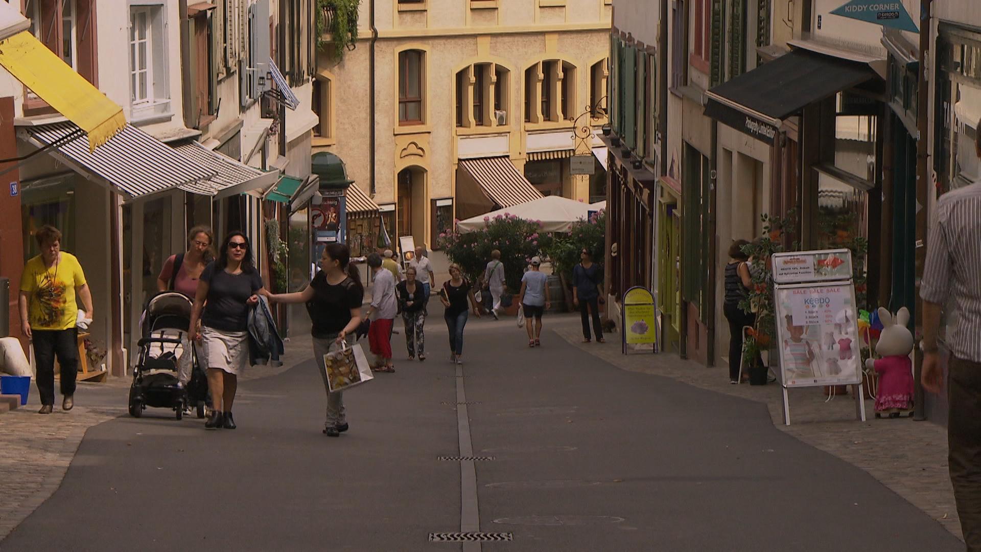 Shopping street in Basel