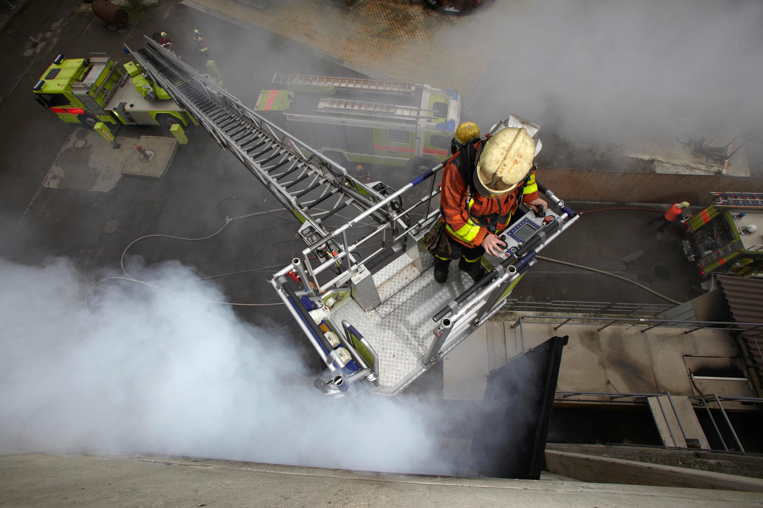 Firefighters at work