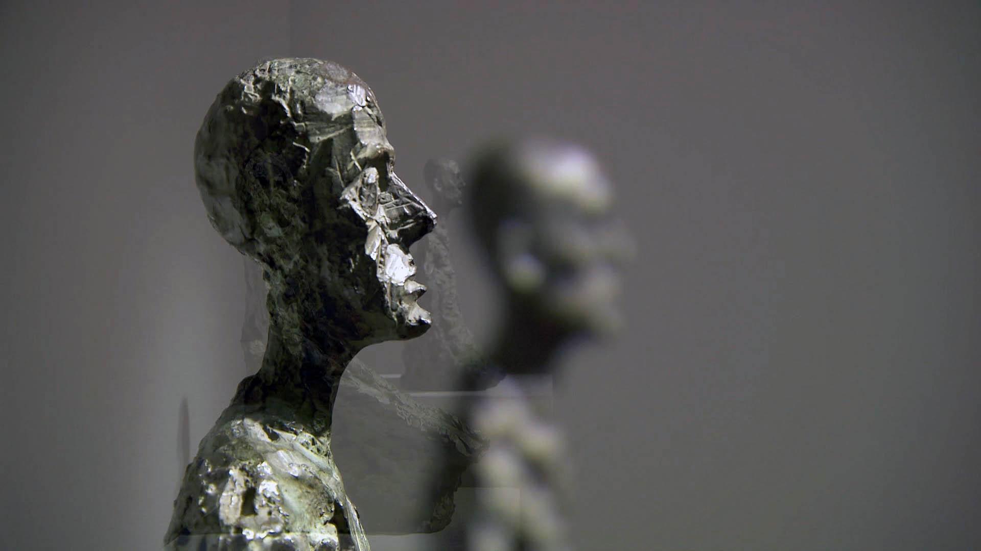 Iron sculpture of Alberto Giacometti