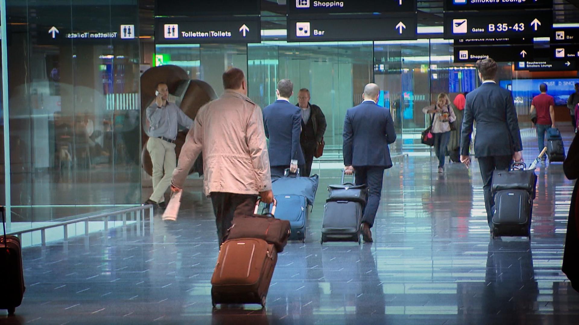 Commuter at the airport