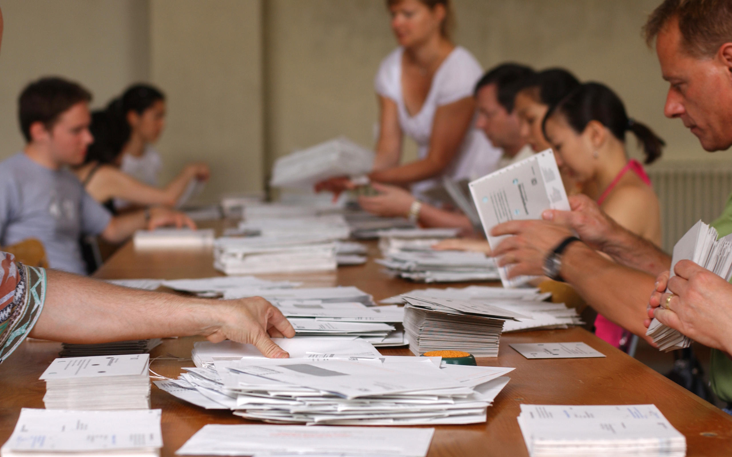 dépouillement de bulletins de vote