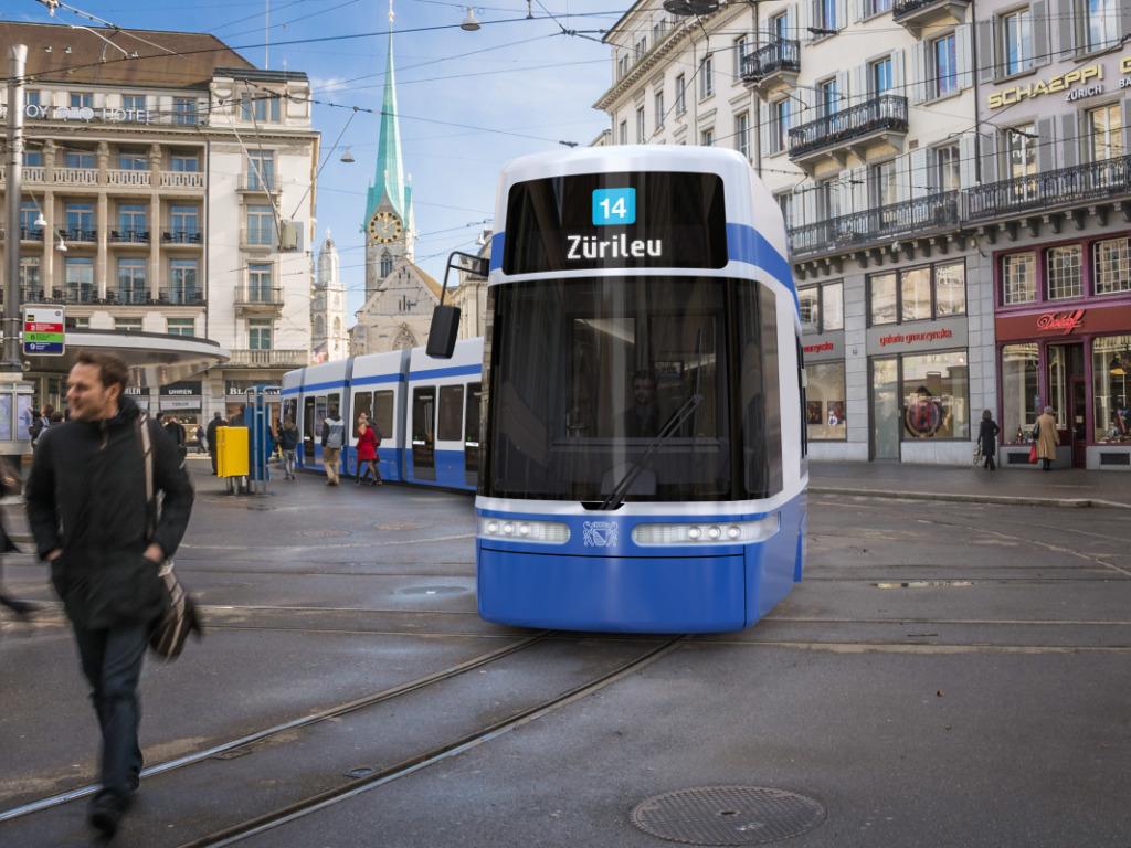 Ein Tram in Zürich