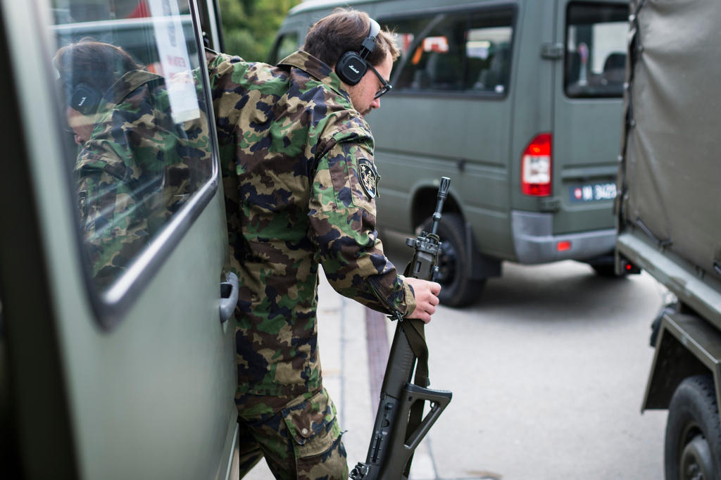 Soldier with gun