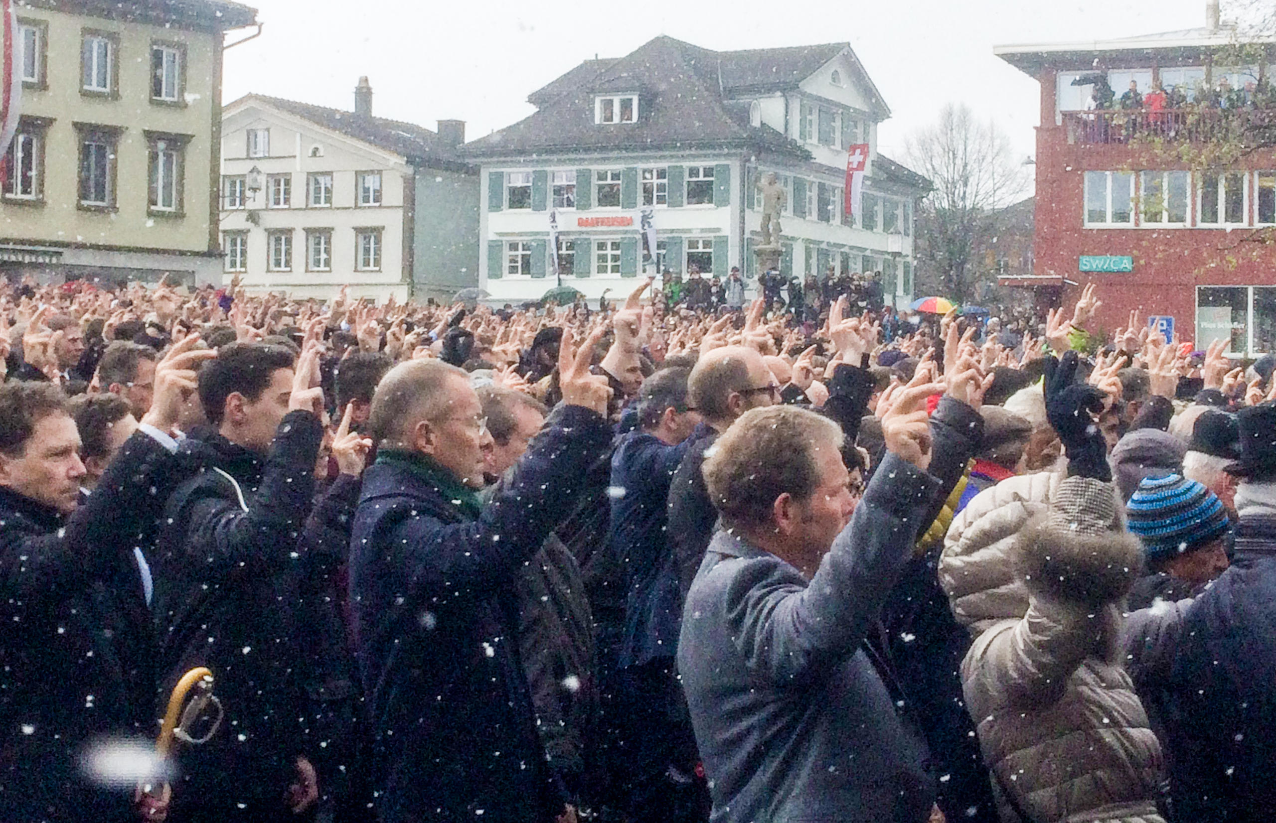 Landsgemeinde im Regen