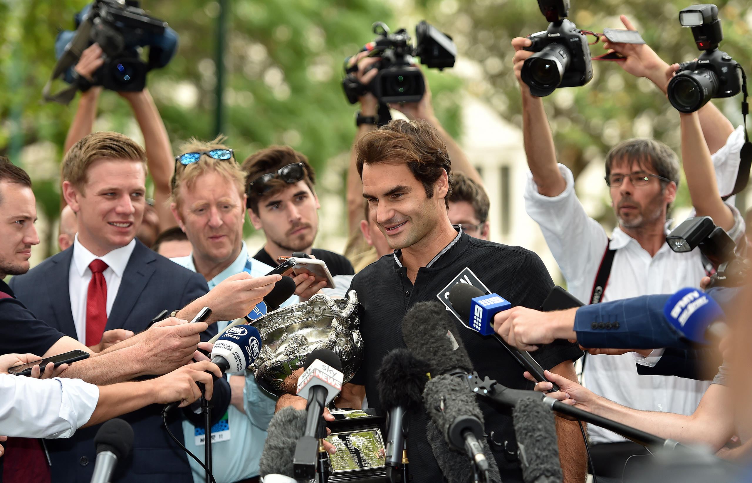 Federer at news conference