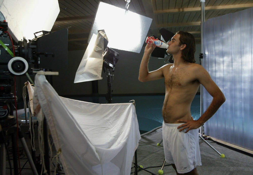 Federer at photo shoot