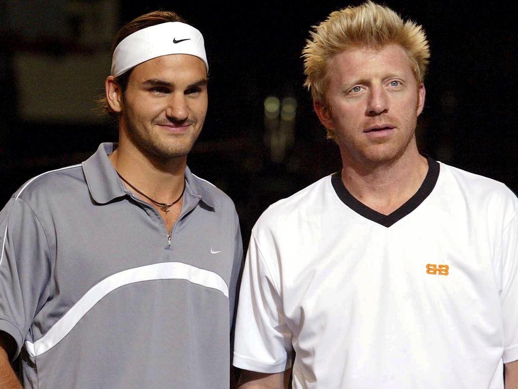 Federer with Boris Becker
