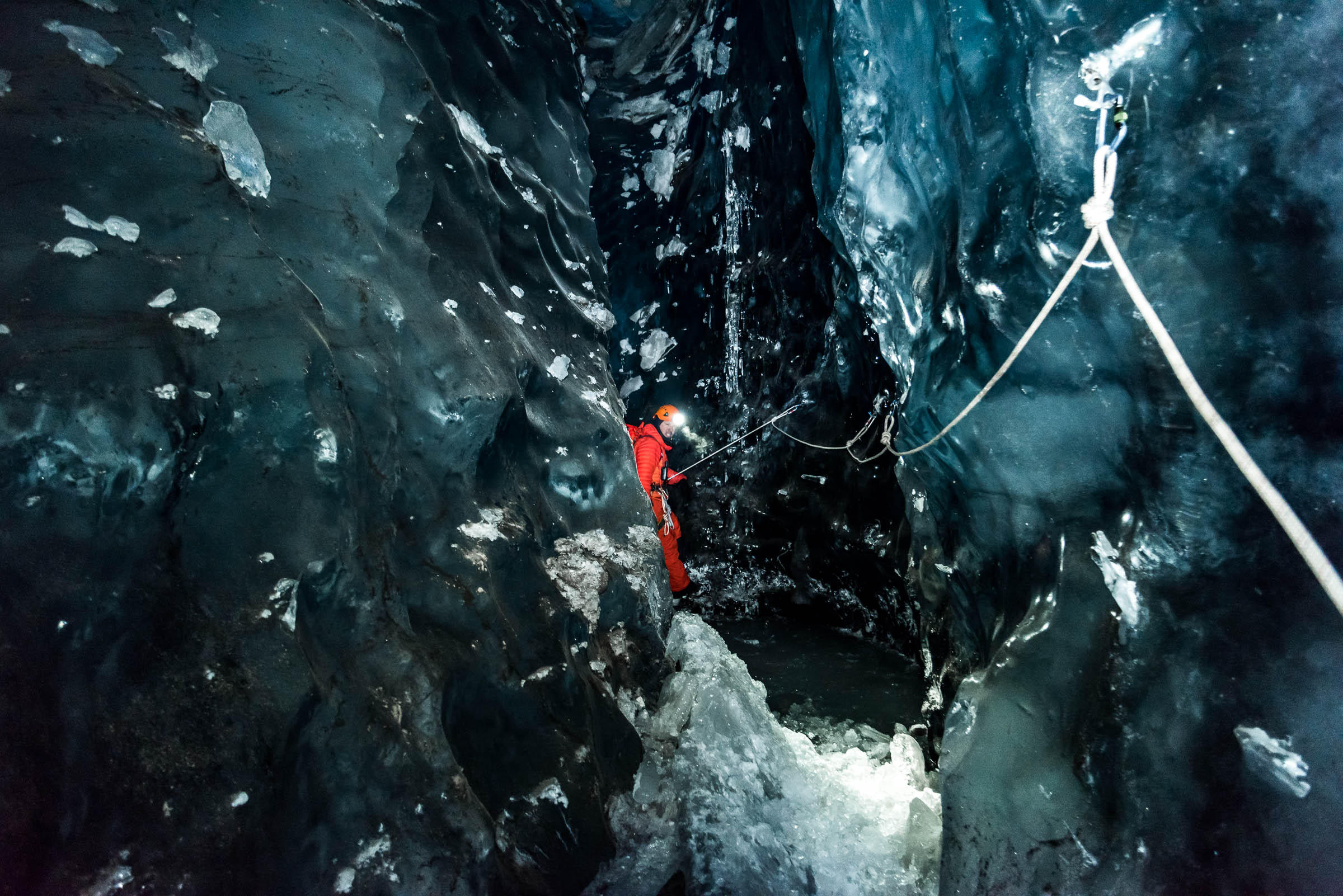 Images à l intérieur d un glacier