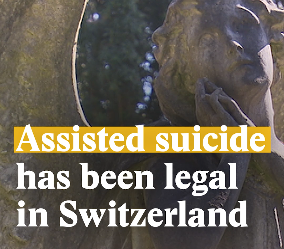 Cover image for a video on assisted suicide in Switzerland.