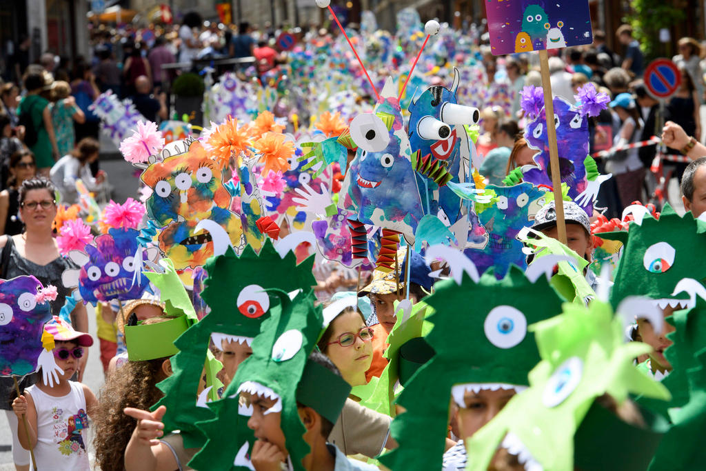 Children celebrate the end of term