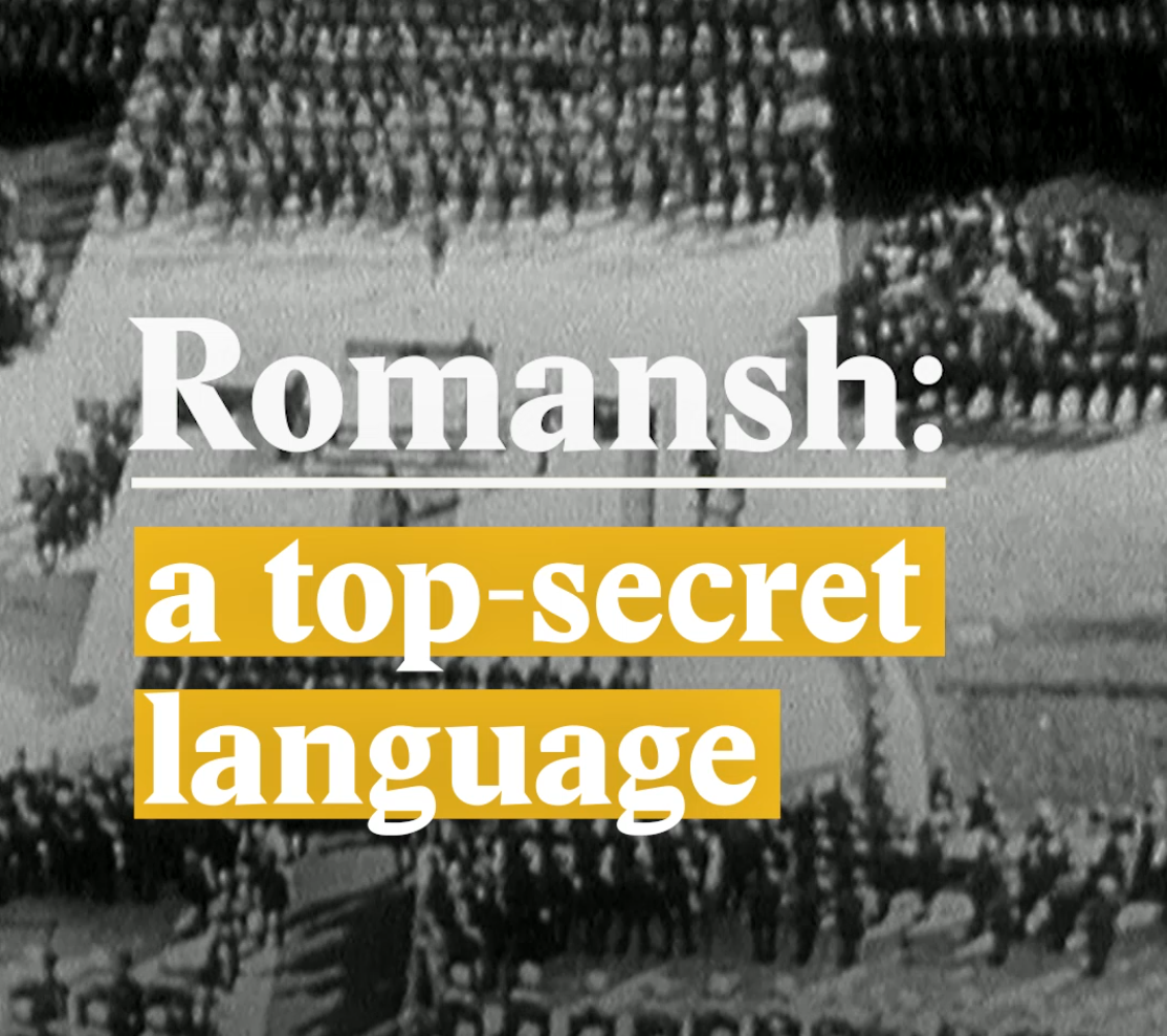 Cover image for a video about the Romansh language.