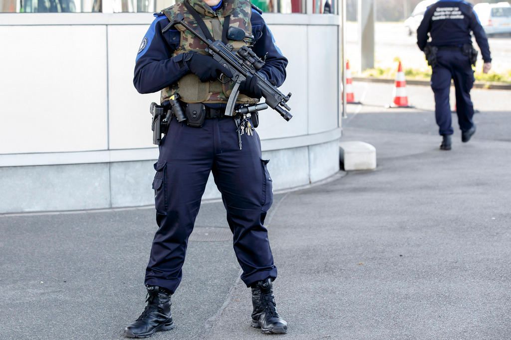 anti-terror policeman in Switzerland