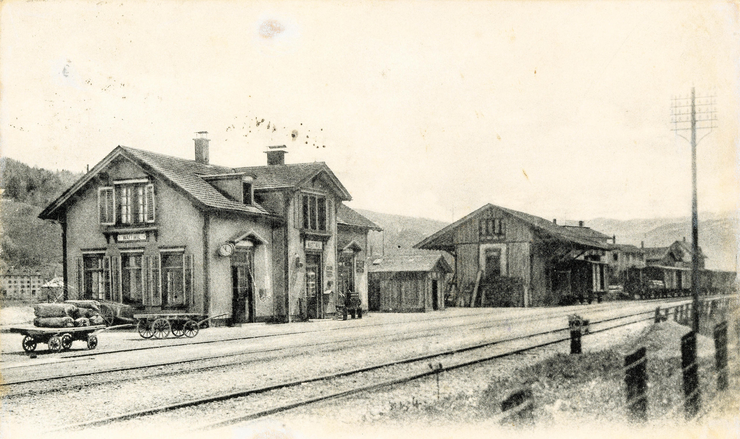 Stazione di Wattwil nel Toggenburgo, 1909