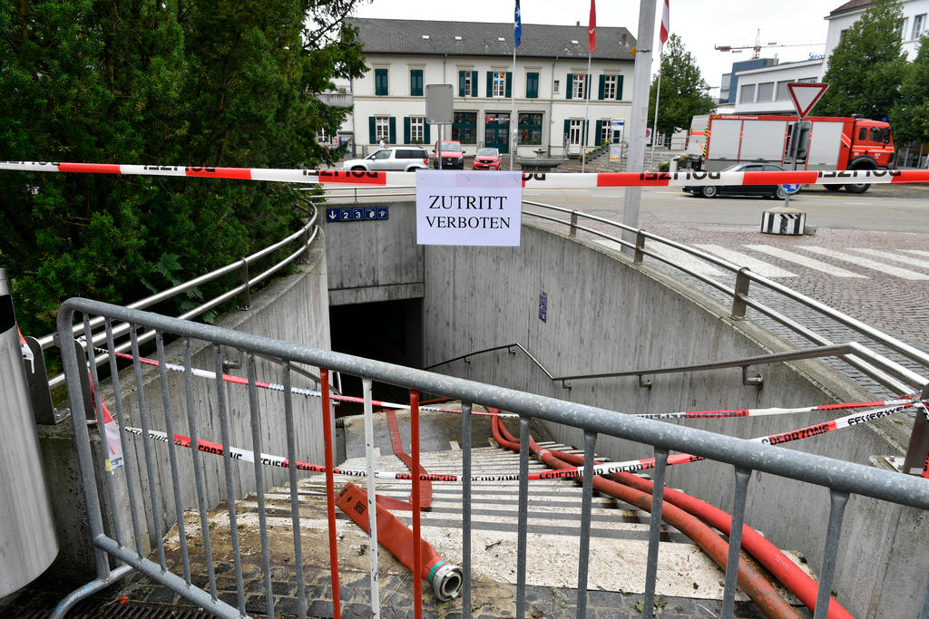 Closed down entrance to parking