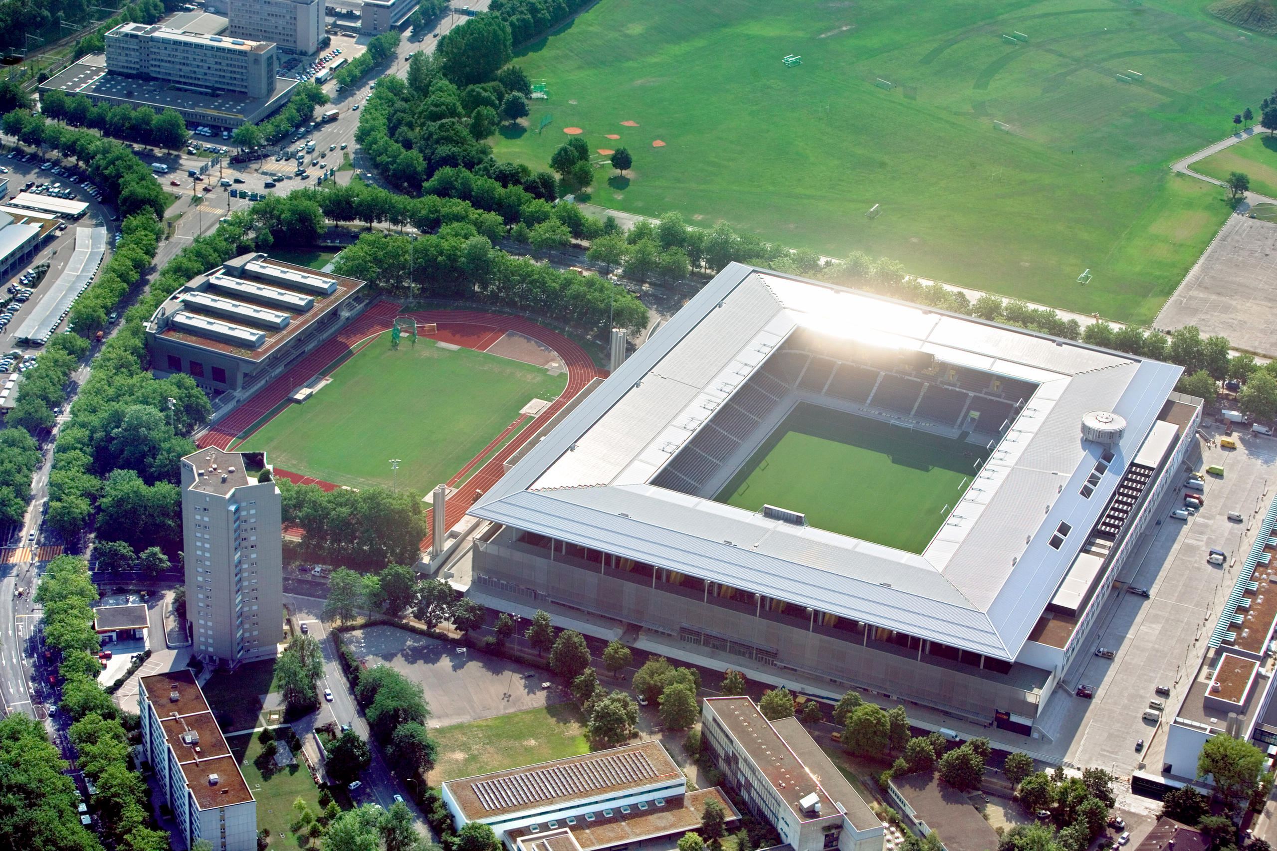 Das neue Wankdorfstadion von oben