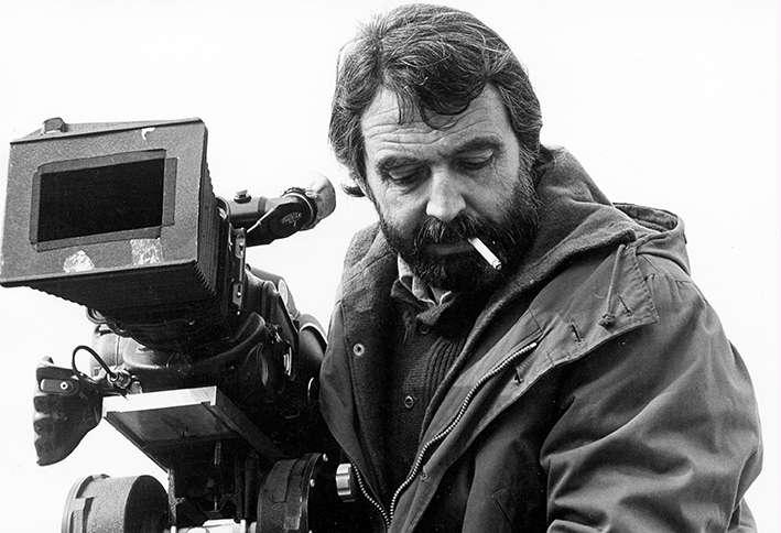 Swiss director Alain Tanner with camera