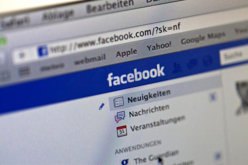 The Facebook website (account navigation) on the screen of a laptop, pictured on May 14, 2012 in Zurich, Switzerland