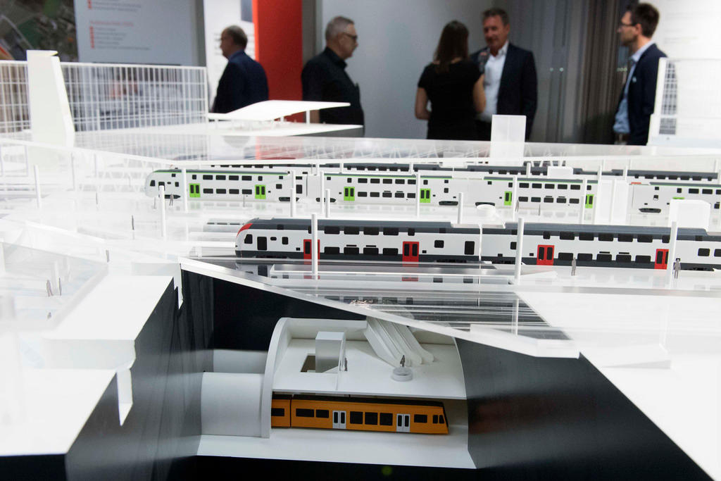 نموذج مصغر لمحطة القطار الرئيسية في مدينة برن في المستقبل