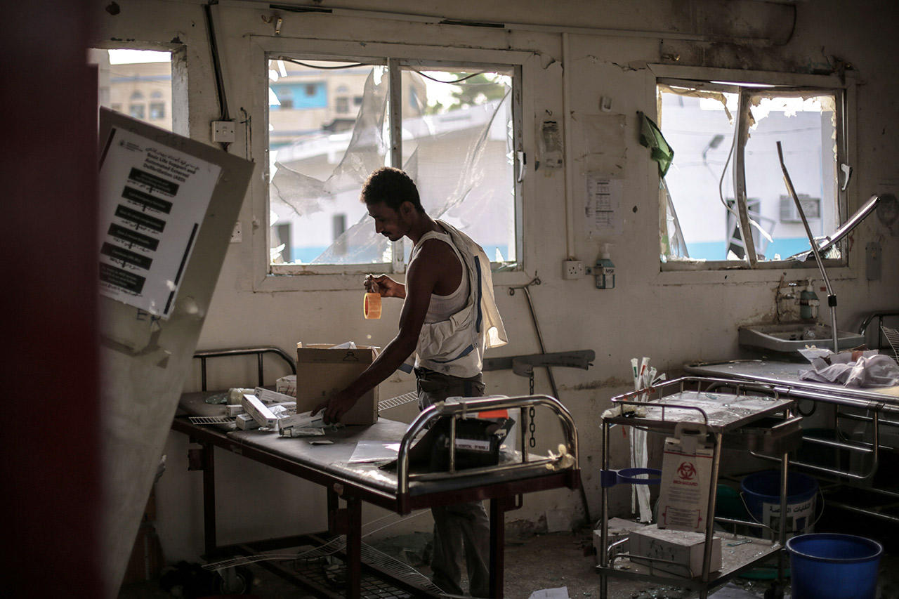 Bombed hospital in Yemen