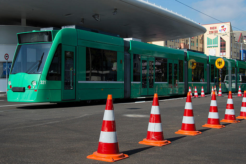 tram and border checkpoint