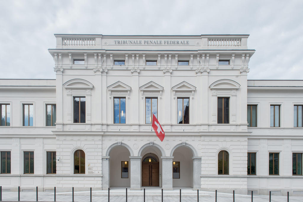 The facade of Switzerland s Federal Criminal Court in Bellinzona, canton Ticino.