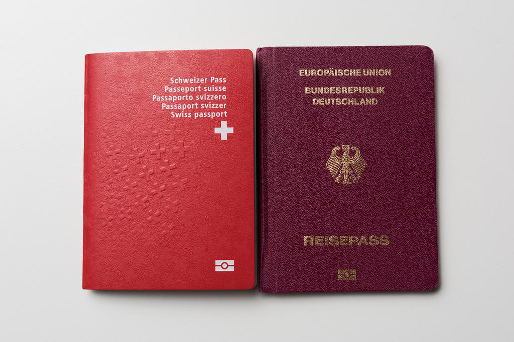 A Swiss and a German passport