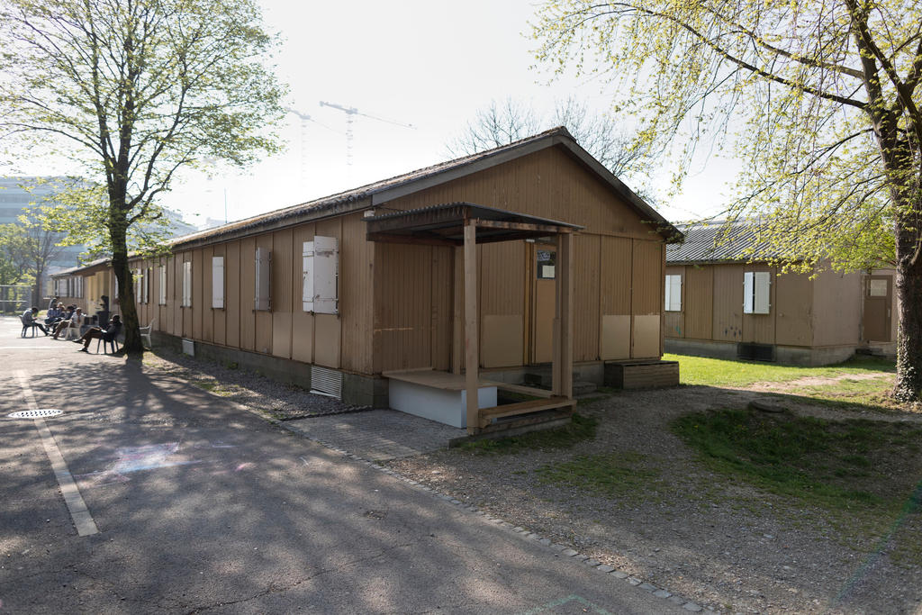 Shed of asylum centre at Zurich-Altstetten