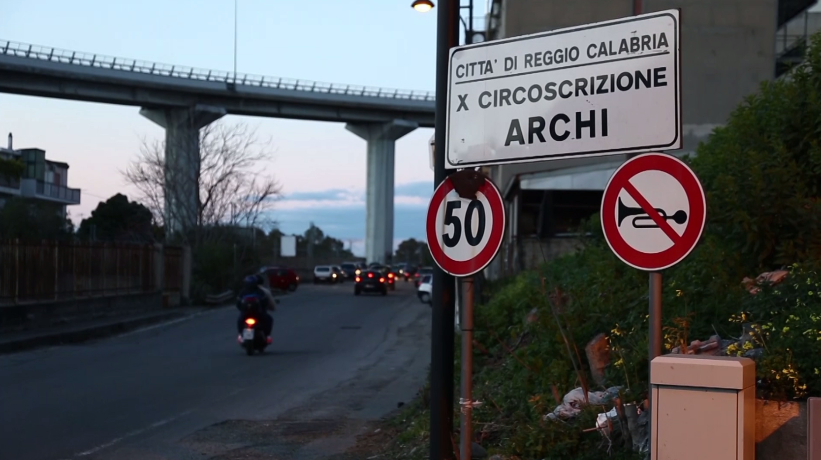 L entrata del quartiere Archi di Reggio Calabria