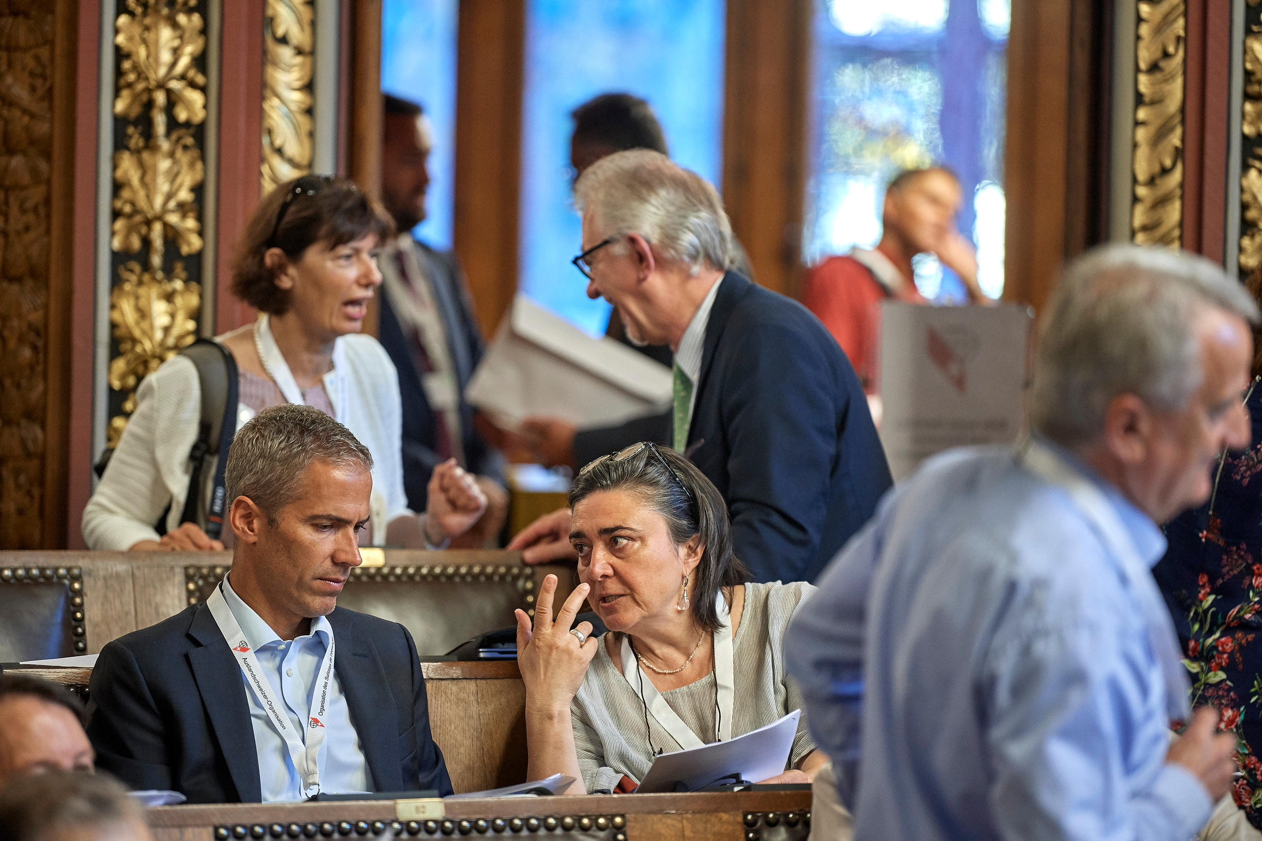 A meeting of the Council of the Swiss Abroad in Bern.