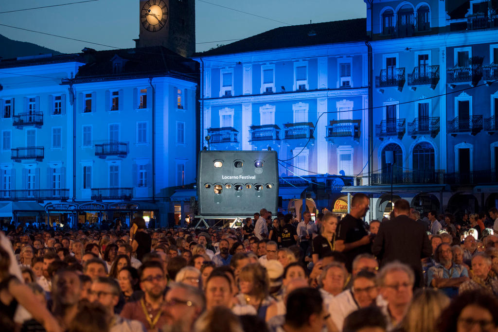 View of the Piazza Grande at the 70th Locarno International Film Festival in Locarno, Switzerland on August 1, 2017