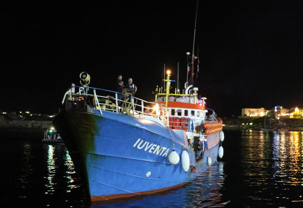 Un immagine della nave Iuventa della ONG tedesca Jugend Rettet.