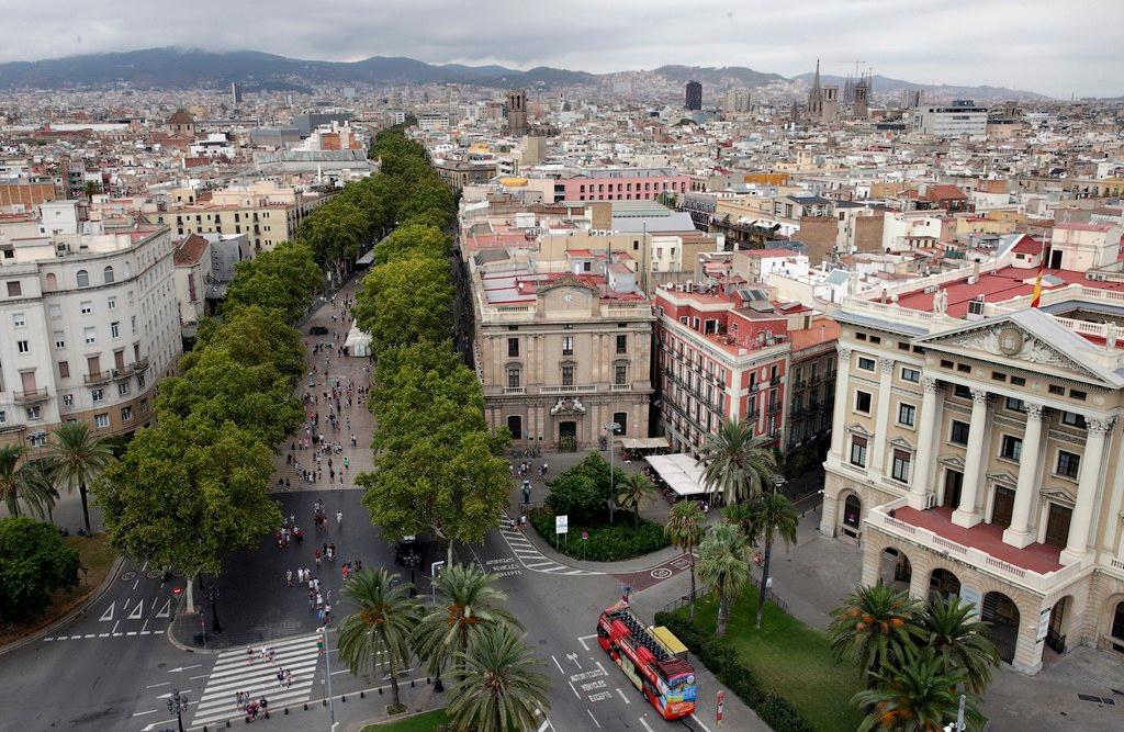 A general view of people strolling on the in La Rambla boulevard in Barcelona, Spain, 19 August 2017