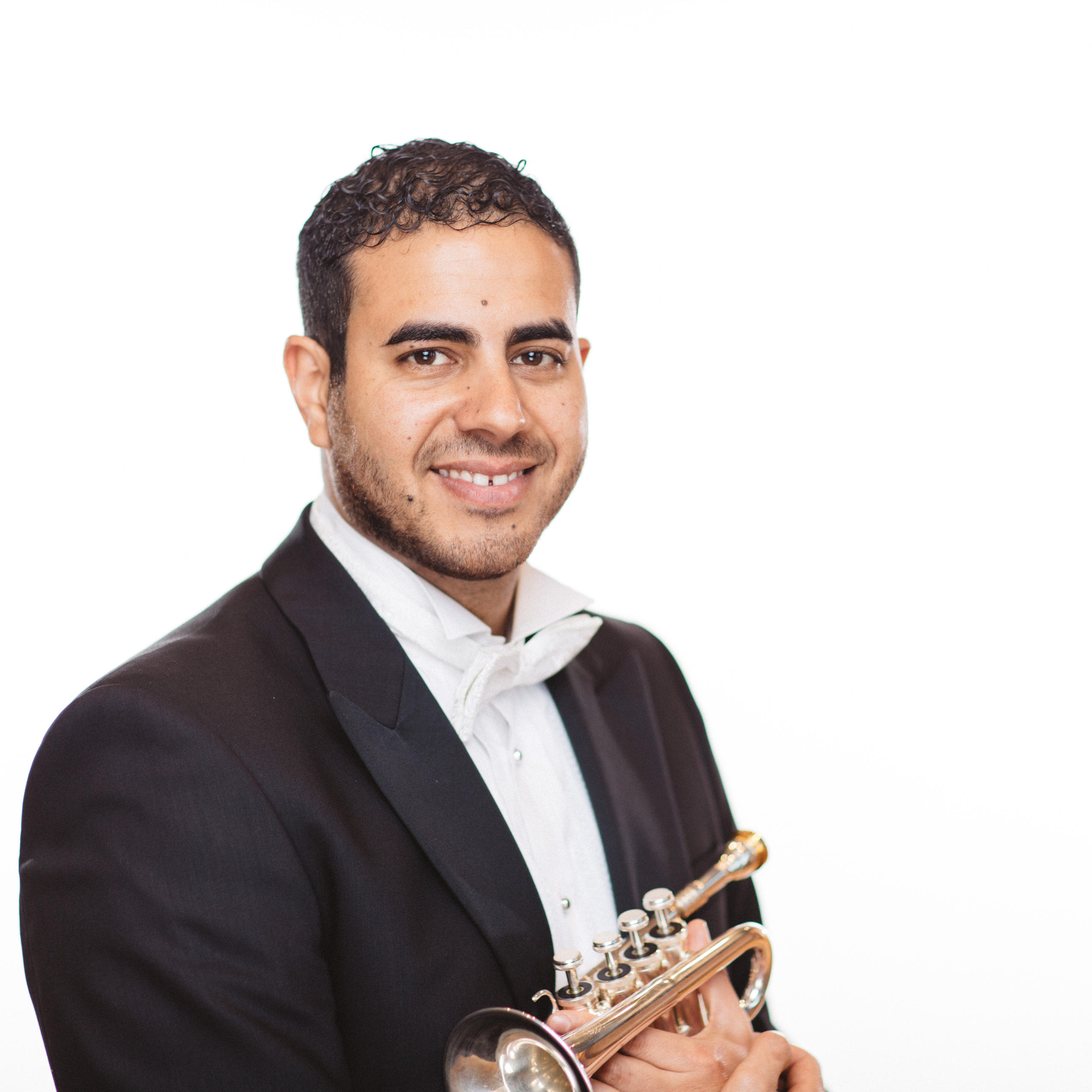عازف البوق بسام مسعد. 