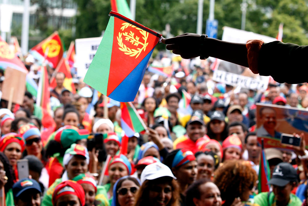 demonstration by Eritreans in Geneva
