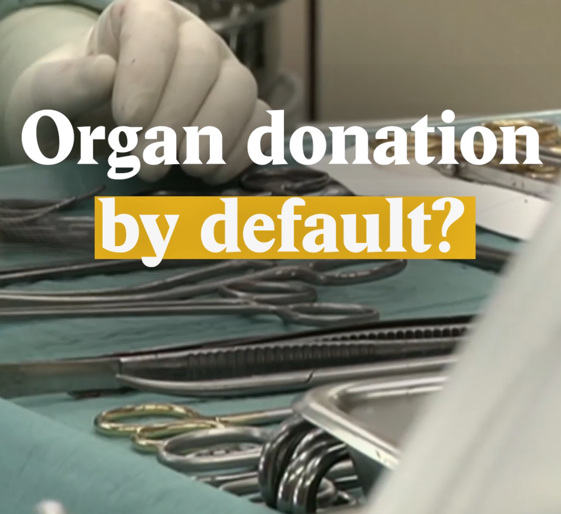 A cover image for a Nouvo video about organ donors in Switzerland.